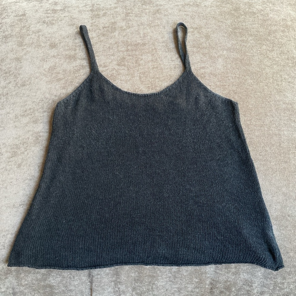 Sweater Knit Spaghetti Strap Tank Top